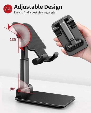 Mobile Holders Flexible Mobile Holder Foldable Adjustable Universal Mobile Stand Flexible Mobile Holder Adjustable Height Premier Quality Product Flexible Stand Pocket Size Easy To Carry Best For Study & Office Use Compatible