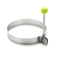 Stainless Steel Heart-Shaped Egg Mold & Pancake Ring with Stay-Cool Handle