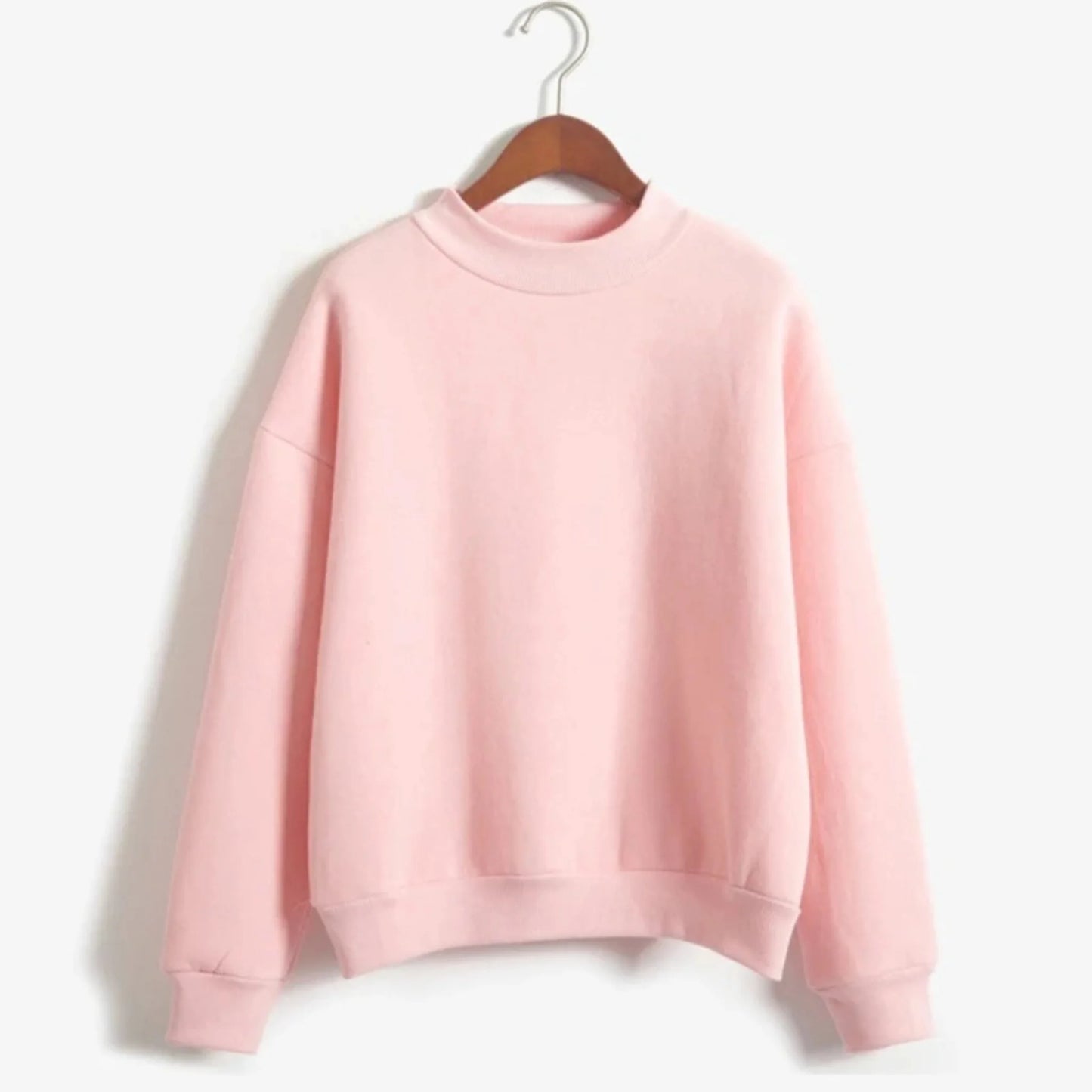 Men’s Plain Sweatshirt – Casual Slim Fit Crew Neck Pullover
