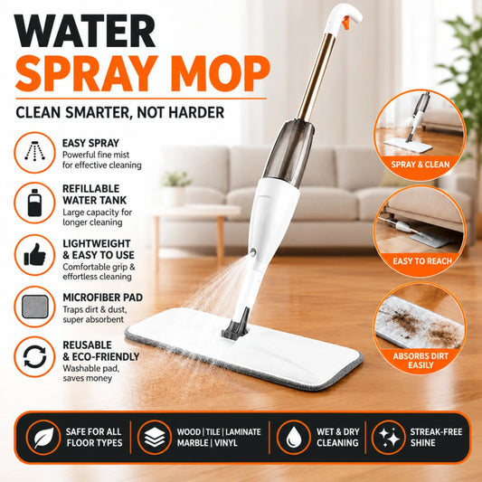 Microfiber Spray Mop for Wet & Dry Floor Cleaning | 360° Spin Water Spray Mop | Home Dust & Dirt Cleaner – Leyloo.pk