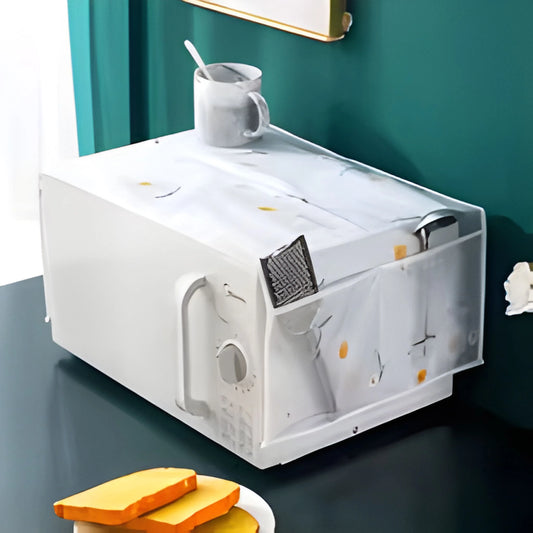 Universal Microwave Cover – Heat Resistant Dustproof Kitchen Appliance Guard Cover