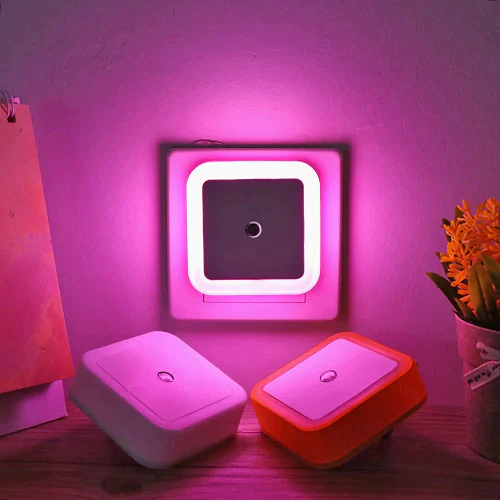 1 PC LED Night Light, Plug in LED Wall Lamp with Dusk to Dawn Sensor, Auto ON/Off Night Lights-Perfect for Bedroom, Children and Kid's Room (Pink Color) - Leyloo.pk