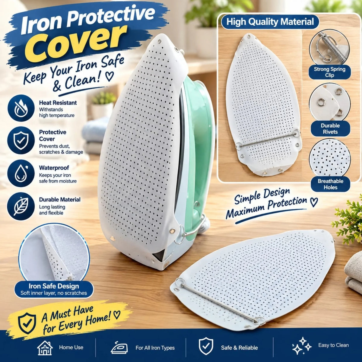 Heat-Resistant Iron Protective Cover Pad – Non-Stick Iron Shoe Plate Cover