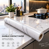 Self Adhesive Marble Sheet | Waterproof Heat-Resistant Kitchen Wallpaper
