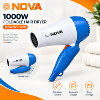 Nova Foldable Hair Dryer – Compact & Portable Hair Styling Tool