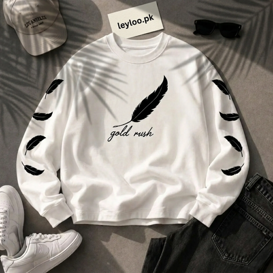 Gold Rush Graphic Oversized Sweatshirt – Premium Unisex Casual Pullover