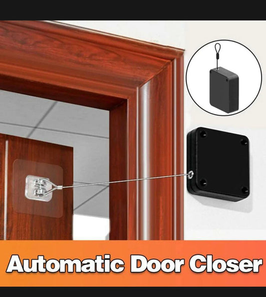 Portable Automatic Stainless Steel Door Closer Multifunctional Punch-Free Sensor Door Closer - Leyloo.pk