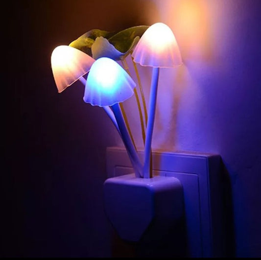 Mushroom Night Light | LED Night Lights | Flower Lamp Bedroom Baby room Lamps For Family, Friend or Kids Gifts (Random colors) - Leyloo.pk