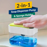 2 in 1 soap Dispenser soap pump with Sponge (random color ) - Leyloo.pk