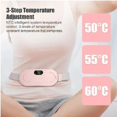 Digital Period Pad Heating And Vibrating For Healing Period Cramps / Heated Belly Belt For Menstrual Cramp Relief Electric Massager Machine For Woman