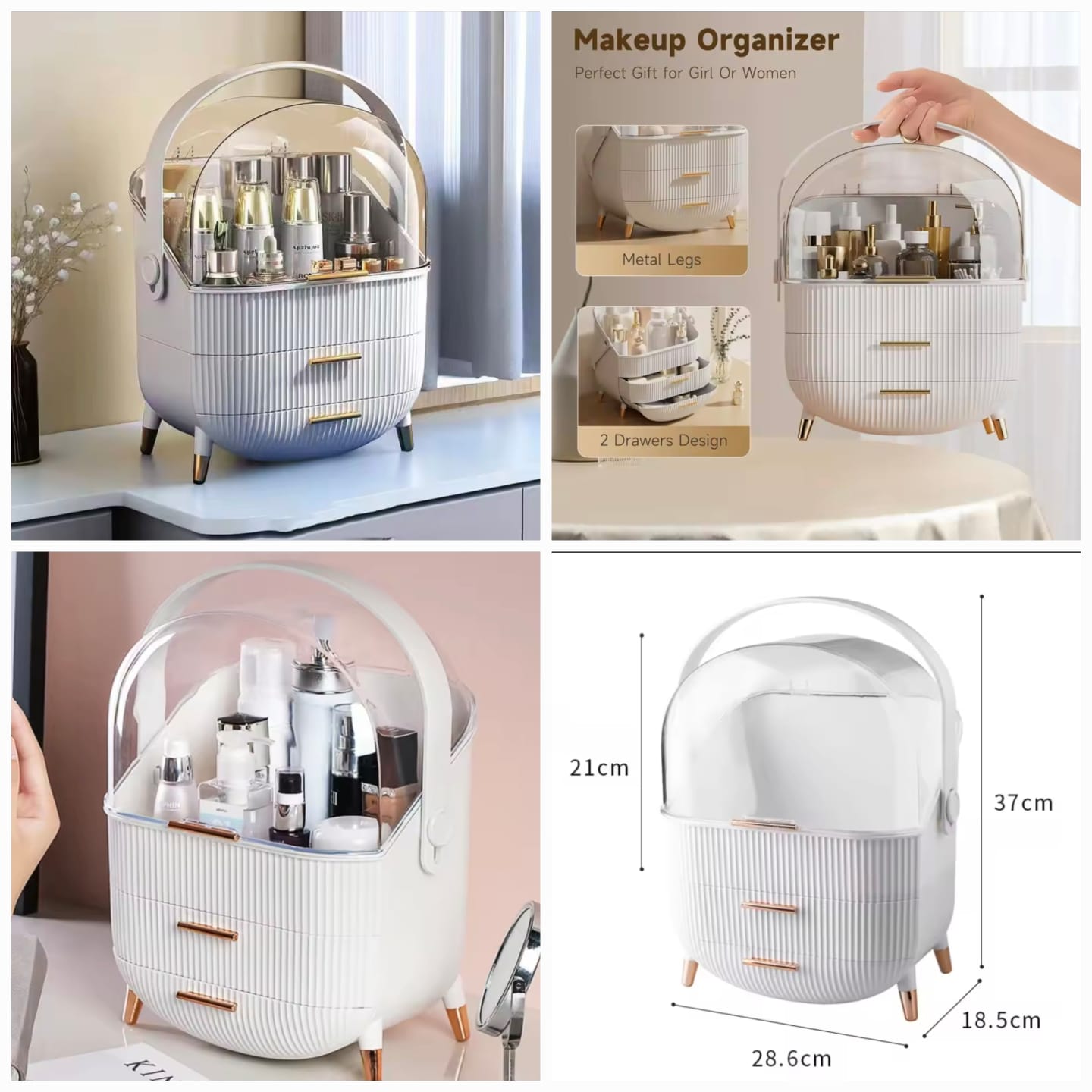 Luxury Large-Capacity Cosmetic Organizer for Makeup & Skincare Storage