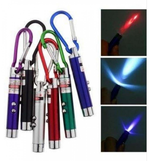 (1 pcs ) Laser LED Light with Key Chain | Mulituse Laser Pointer (random color)