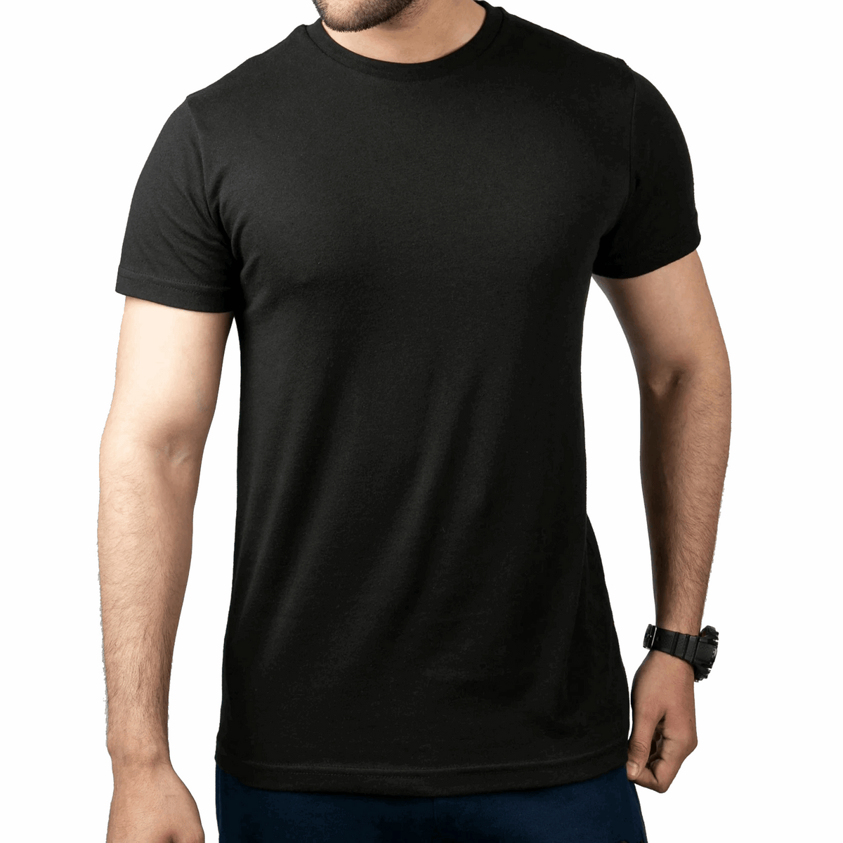 Mens Plain Basic T-shirts Black White Maroon Grey Color Round Neck Half Sleeves 100% Pure Cotton Summer Collection