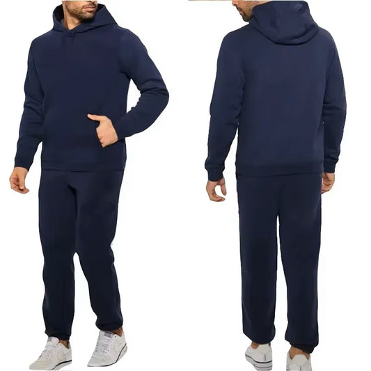 Blue Tracksuit – Hoodie & Trouser Set (Premium Fleece)