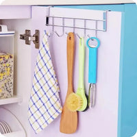 Kitchen Cabinet Door Hooks For Hanging Rack Bathroom Organizer 5 Hooks - Leyloo.pk
