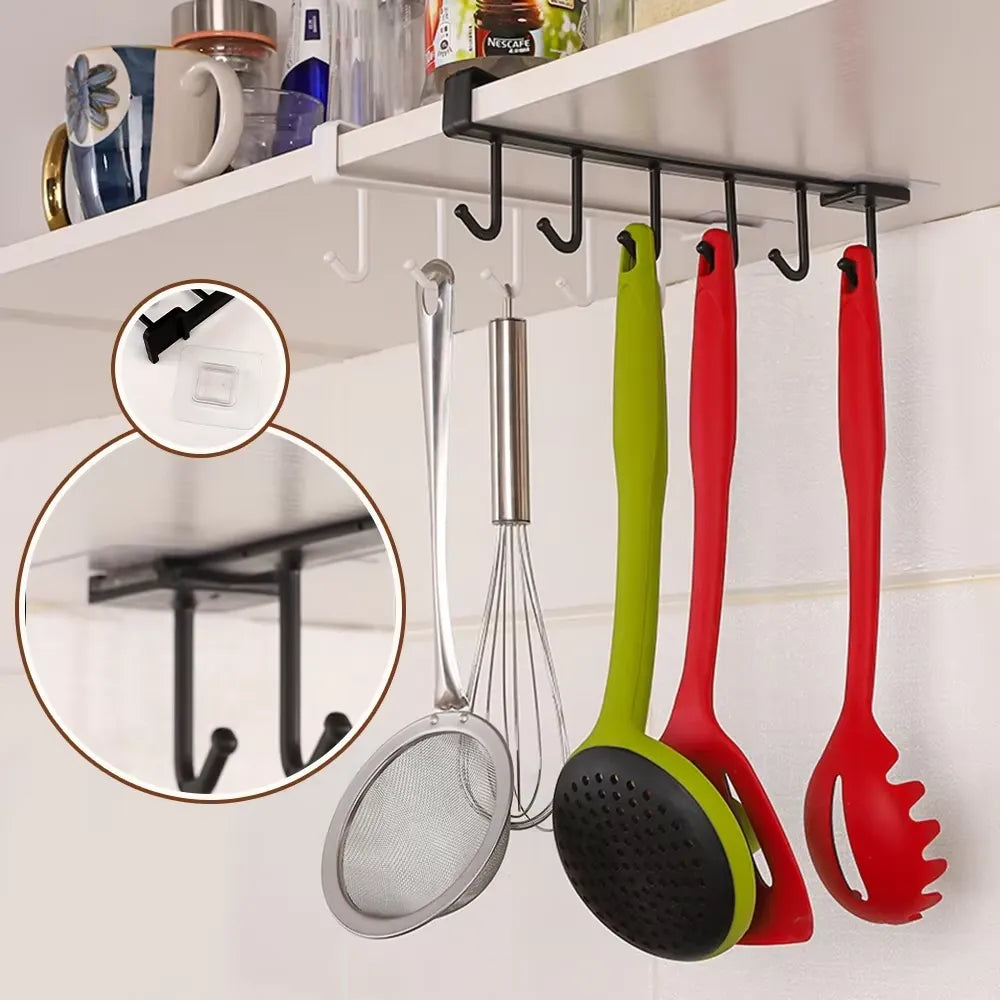 Multi-Purpose Nail-Free Cabinet Hook – Easy Installation for Kitchen & Home - Leyloo.pk