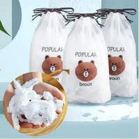 100 Pcs Reusable Elastic Food Storage Covers Disposable Cling Film Cover Household Refrigerator Food Fruit Preservation - Leyloo.pk