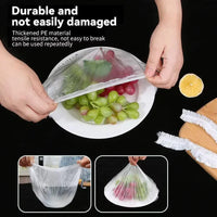 100 Pcs Reusable Elastic Food Storage Covers Disposable Cling Film Cover Household Refrigerator Food Fruit Preservation - Leyloo.pk