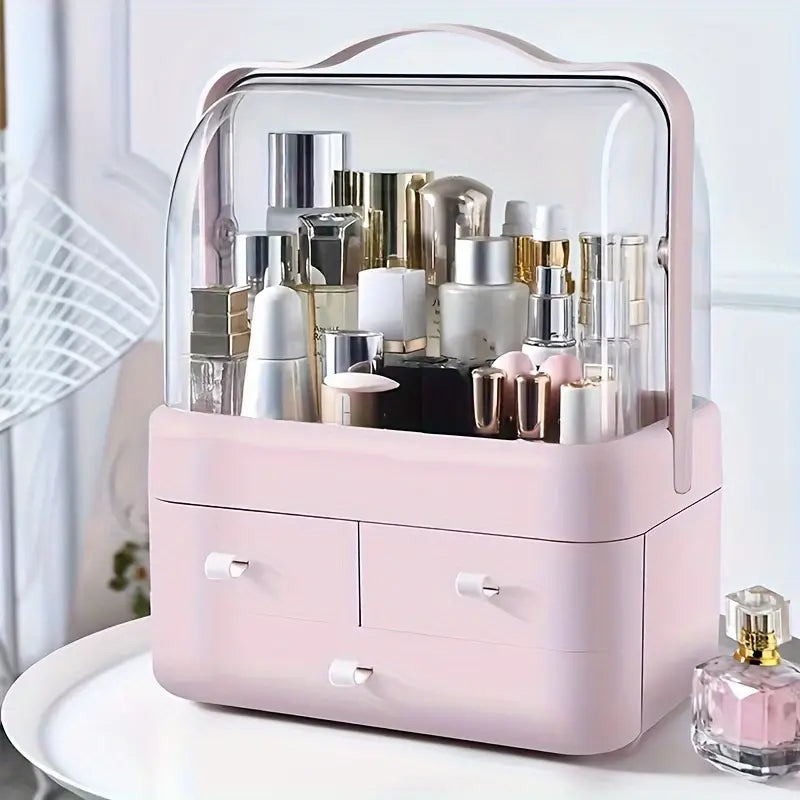 Acrylic Double-Sided Cosmetic Organizer – Dual Access Makeup Storage - Leyloo.pk