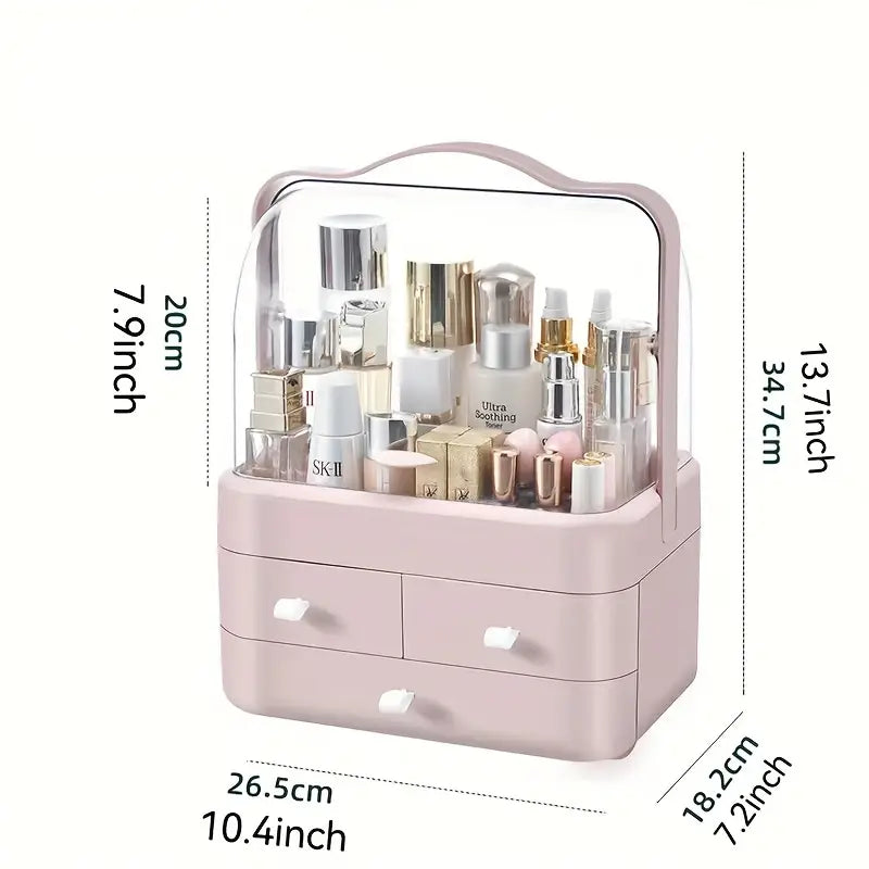 Acrylic Double-Sided Cosmetic Organizer – Dual Access Makeup Storage - Leyloo.pk