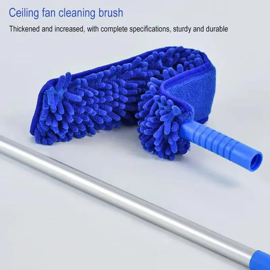 AlClean Flexible Micro Fiber Duster With Telescopic Stainless Steel Handle Fan Cleaning Specially Flexible Micro Fiber Duster - Leyloo.pk