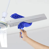 AlClean Flexible Micro Fiber Duster With Telescopic Stainless Steel Handle Fan Cleaning Specially Flexible Micro Fiber Duster - Leyloo.pk