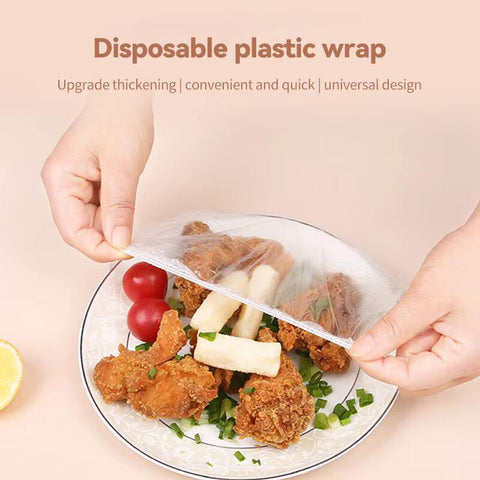 100 Pcs Reusable Elastic Food Storage Covers Disposable Cling Film Cover Household Refrigerator Food Fruit Preservation