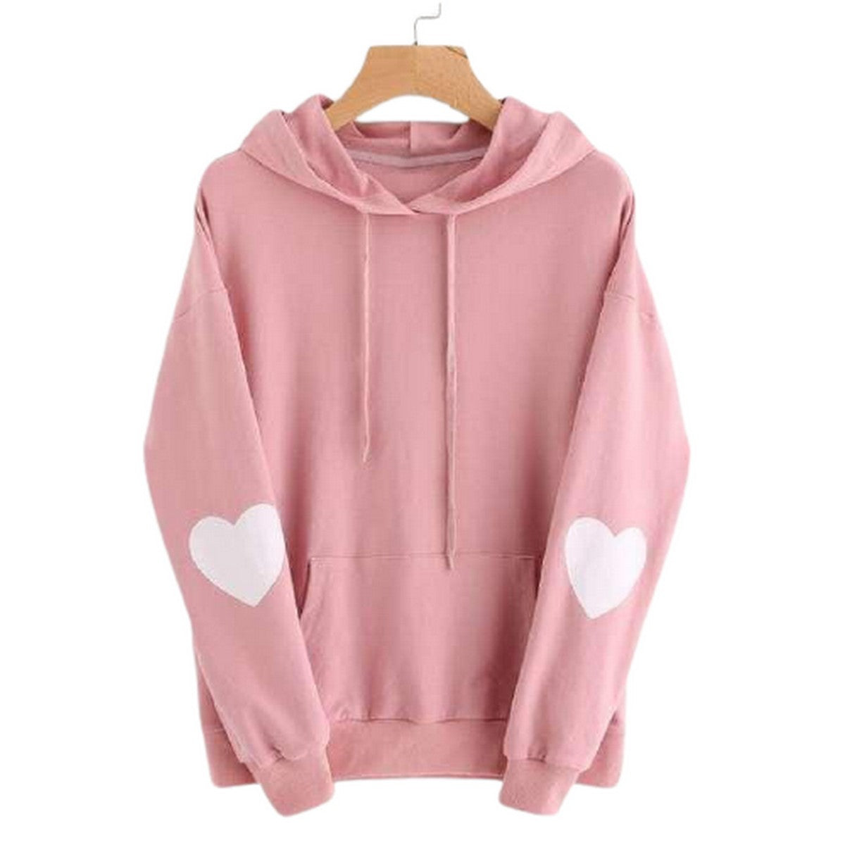 Heart Printed Sleeves Hoodie (Premium Fleece)