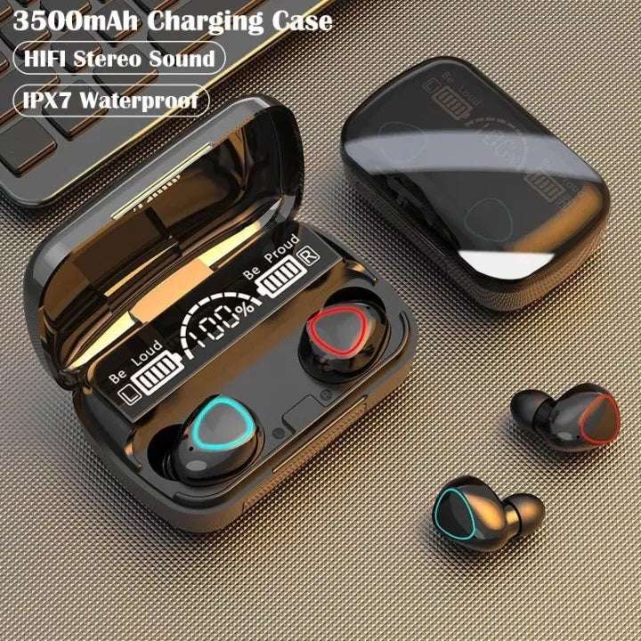 M10 TWS Earbuds Bluetooth 5.0 Wireless Sports Charging For Music Calls Gaming Bluetooth Headphones HiFi Stereo Music Wireless Earbuds Waterproof