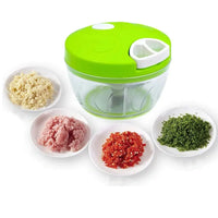Mini Speedy Chopper Manual Hand Pull Vegetable & Meat Mini Turbo Cutter - Leyloo.pk