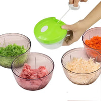 Mini Speedy Chopper Manual Hand Pull Vegetable & Meat Mini Turbo Cutter - Leyloo.pk