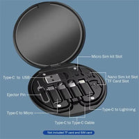 Mini Data Cable Set Storage Box 60W Quick Charge Multi Function Data Cable Mobile Phone Holder Storage Box - Leyloo.pk