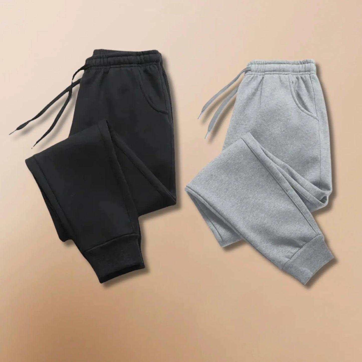 Pack Of 2 Men’s French Terry Trousers Gym & Jogging - Premium Quality