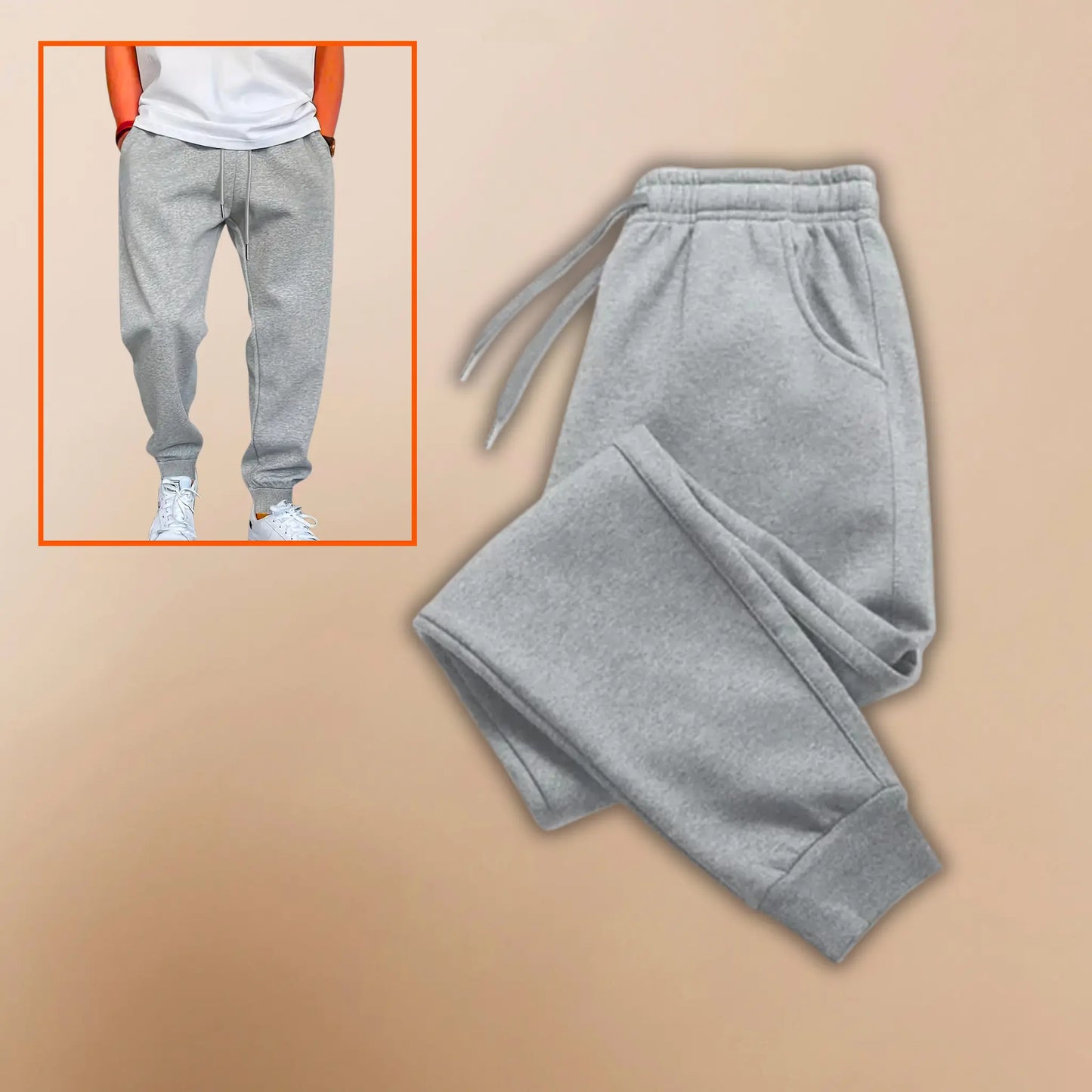 Pack Of 2 Men’s French Terry Trousers Gym & Jogging - Premium Quality