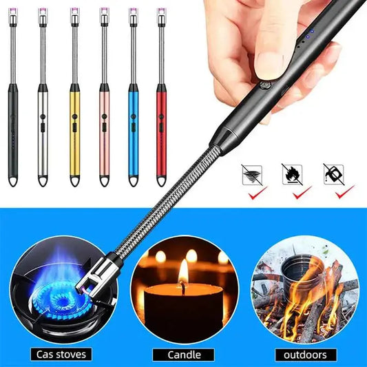Portable Electric Rechargeable Lighter – USB Flameless Windproof Plasma Arc
