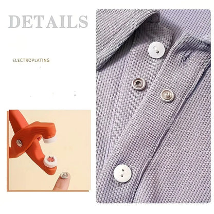 Durable Metal Snap Fastener Kit with Pliers & Manual Press Tool