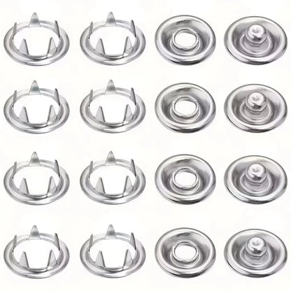 Durable Metal Snap Fastener Kit with Pliers & Manual Press Tool