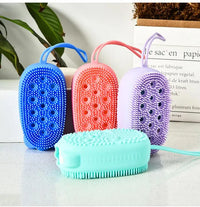 Silicone Bath Brush with Two Sides – Exfoliate, Cleanse, and Revitalize Your Skin - Leyloo.pk