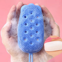 Silicone Bath Brush with Two Sides – Exfoliate, Cleanse, and Revitalize Your Skin - Leyloo.pk