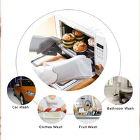 Gloves For Kitchen Magic Reusable Silicone Gloves with Wash Scrubber, Heat Resistant, for Cleaning, Household, Dish Washing, Washing the Car Kitchen, Bathroom, Pet and Multipurpose Cleaning and Washing - Leyloo.pk