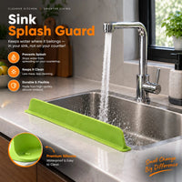 Silicone Sink Splash Guard – Waterproof Water Baffle with Strong Suction Cups
