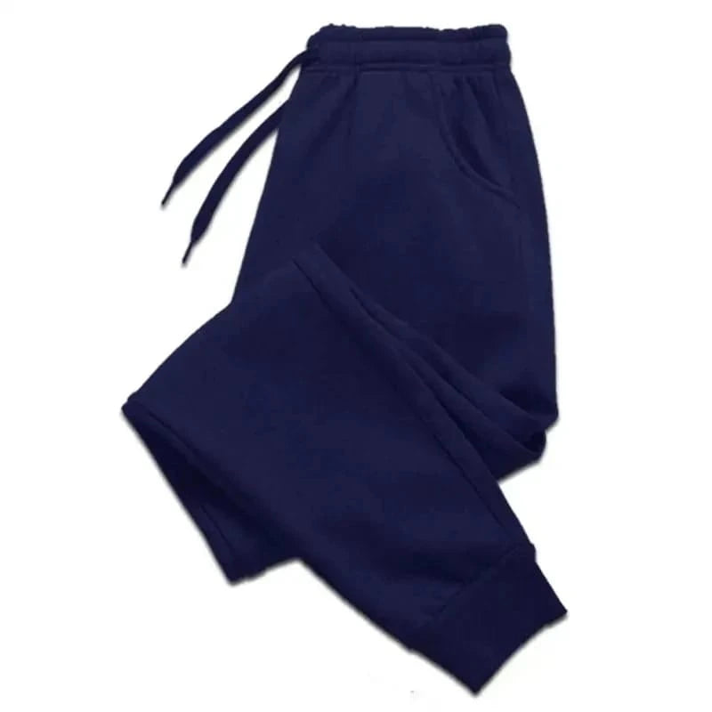 Men’s Blue Classic Fit French Terry Jogger Trouser
