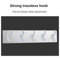 Transparent Wall Hook Organize Your Kitchen or Bathroom 3/6 Row Hook - Leyloo.pk