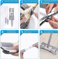 X Mop Hand-Free Flat Squeeze Mop 360° Microfiber Cleaning Tool