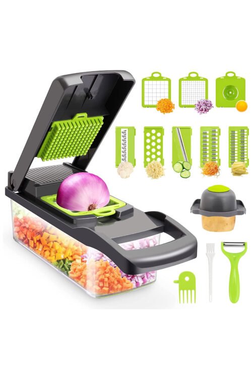 Vegetable & Fruit Chopper With Stainless Steel Blades