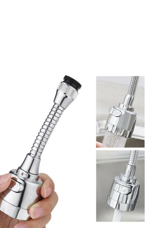 Flexible Faucet Sprayer 360 Degree Movable (6 Inch, Silver)