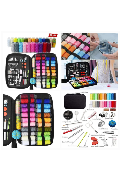 Complete Sewing Tool Kit : 98-Piece Set in Premium Quality Bag