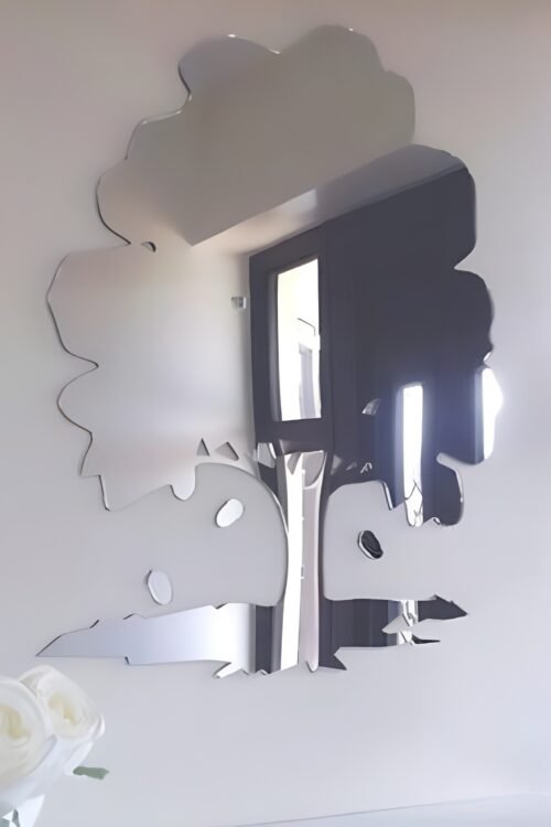 Oak Tree & Acorns Shaped Acrylic Mirror Wall Stickers