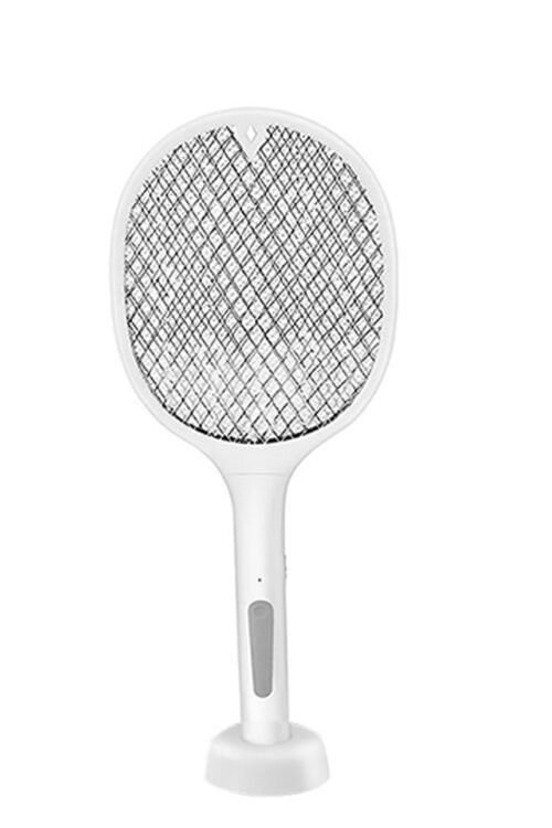 Mosquitoes Lamp & Racket 2 In 1 Electric Fly Swatter Powerful USB Rechargeable Grid 3-Layer Mesh Home Fly Killer Lamp (Random Color)