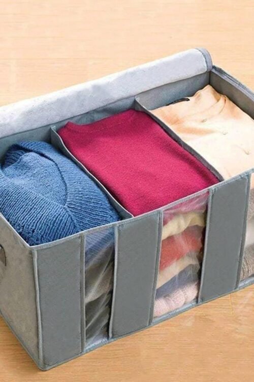 3 Compartment Storage Organizer / Clothes Storage Bag (random color)